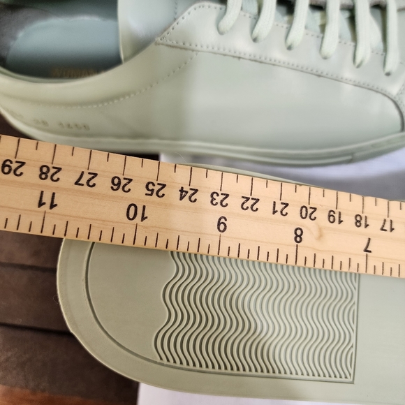 Womens Common Projects Achilles Low Sneakers in Mint Green - Picture 17 of 17